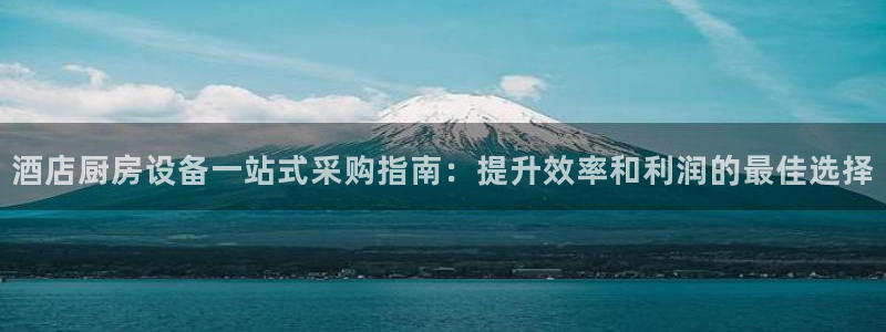 尊龙,人生就是博!登录国际：酒店厨房设备一站式采购指南：提升