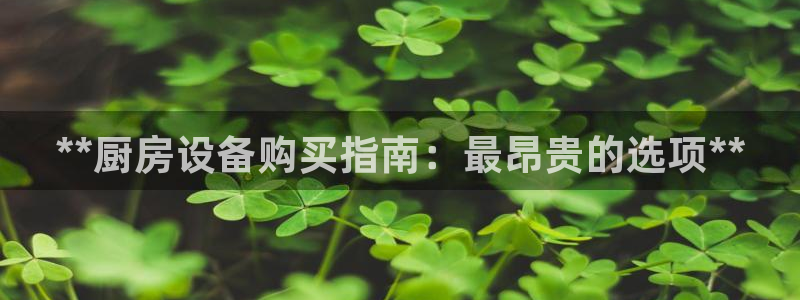 尊龙凯时v7要冲多少：**厨房设备购买指