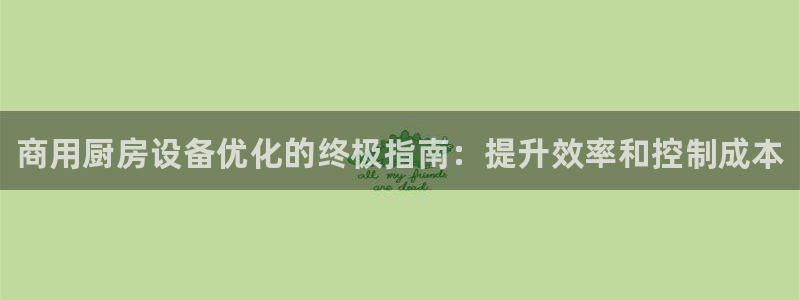 尊龙集团：商用厨房设备优化的终极指南：提